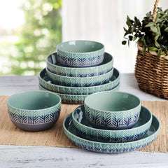 Mikasa Osborne 9-piece Stoneware Bowl Set - USA MEGA SHOP