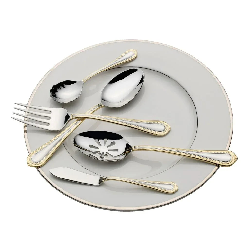 Mikasa Regent Bead Gold 18/10 Stainless Steel 65-piece Flatware Set