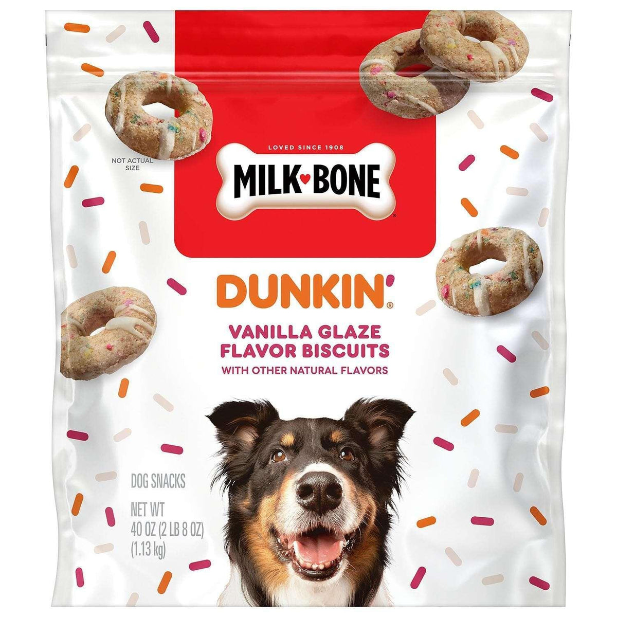 Milk-Bone Dunkin Vanilla Glazed Flavor Dipped Dog Treats/Biscuits 40oz