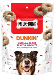 Milk-Bone Dunkin Vanilla Glazed Flavor Dipped Dog Treats/Biscuits