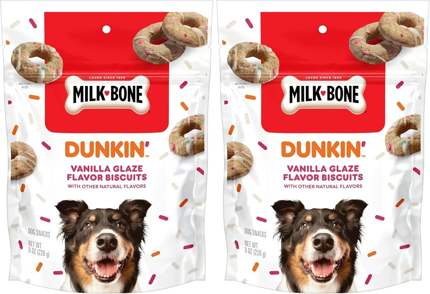 Milk-Bone Dunkin Vanilla Glazed Flavor Dipped Dog Treats/Biscuits
