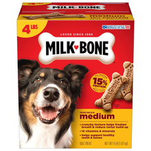 Milk-Bone Original medium dog treat biscuit box, red packaging with dog image