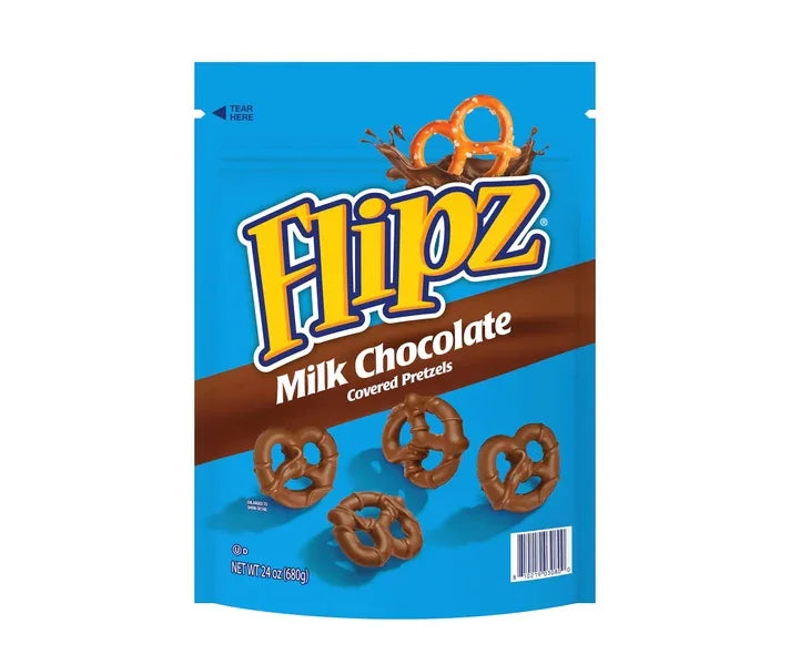 Flipz Milk Chocolate Covered Pretzels, 24 oz