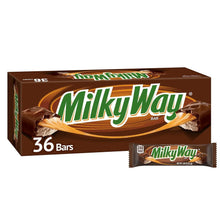 Milky Way chocolate candy bar multipack, 36 bars in a cardboard box