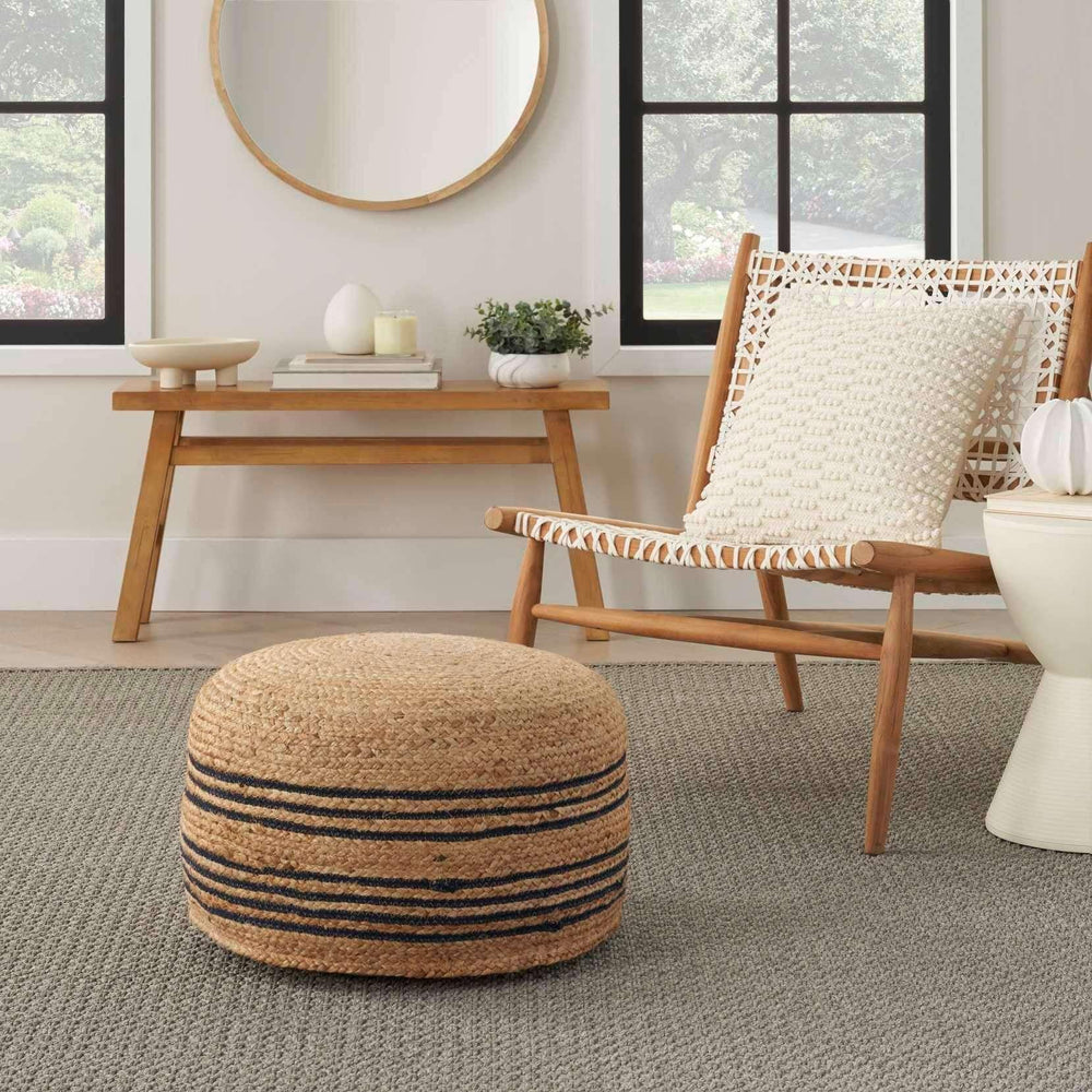 Mina Victory Jute Pouf - USA MEGA SHOP
