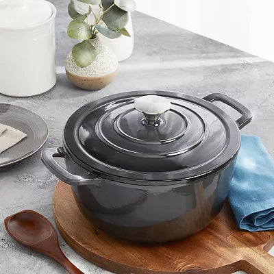 Mingle & Co. 5-qt. Enameled Cast Iron Dutch Oven