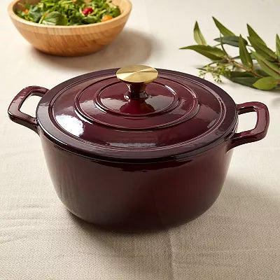 Mingle & Co. 5-qt. Enameled Cast Iron Dutch Oven