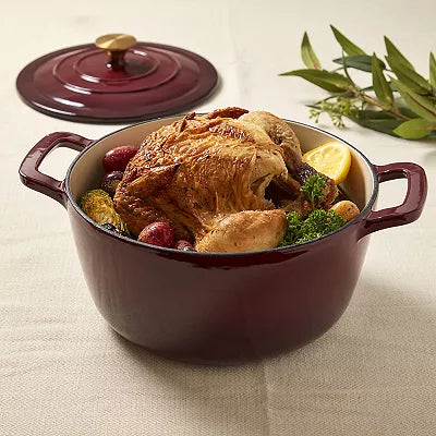 Mingle & Co. 5-qt. Enameled Cast Iron Dutch Oven