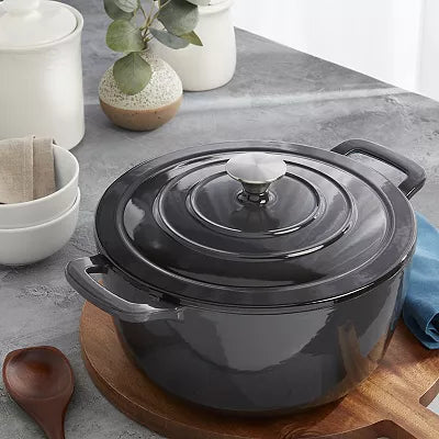 Mingle & Co 7-qt. Enameled Cast Iron Dutch Oven