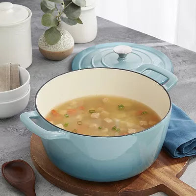 Mingle & Co 7-qt. Enameled Cast Iron Dutch Oven