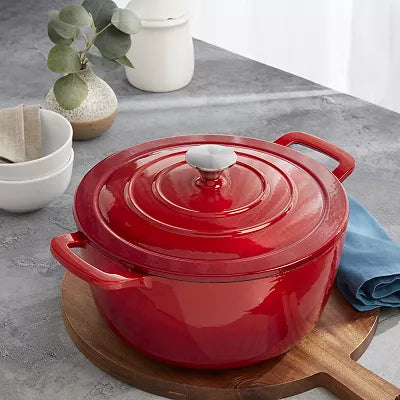 Mingle & Co 7-qt. Enameled Cast Iron Dutch Oven