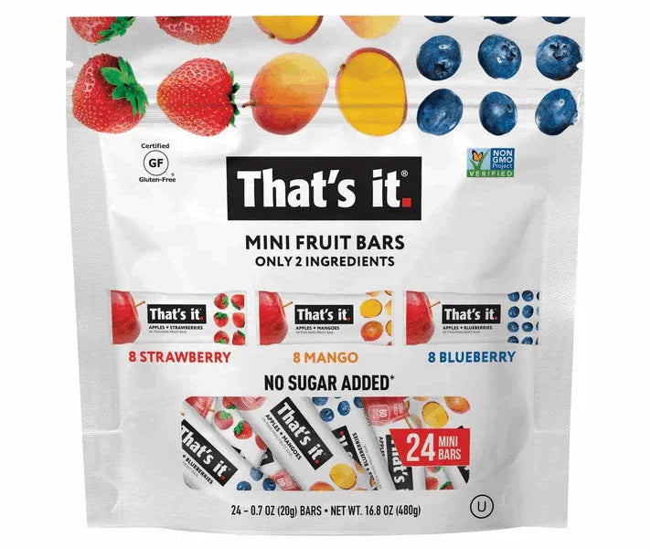 That's It Mini Fruit Bars, Variety Pack, 0.7 oz (24-pk)