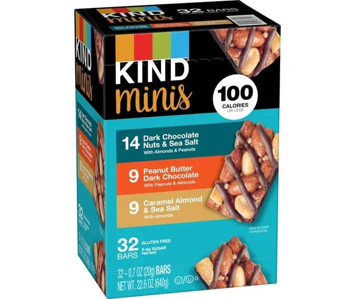 Kind Minis Bars, Variety Pack, 0.7 oz (32-pk)