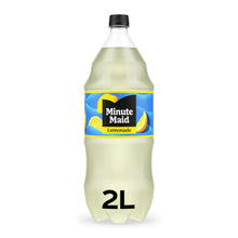 Minute Maid Lemonade bottle front with 2L marking and blue label