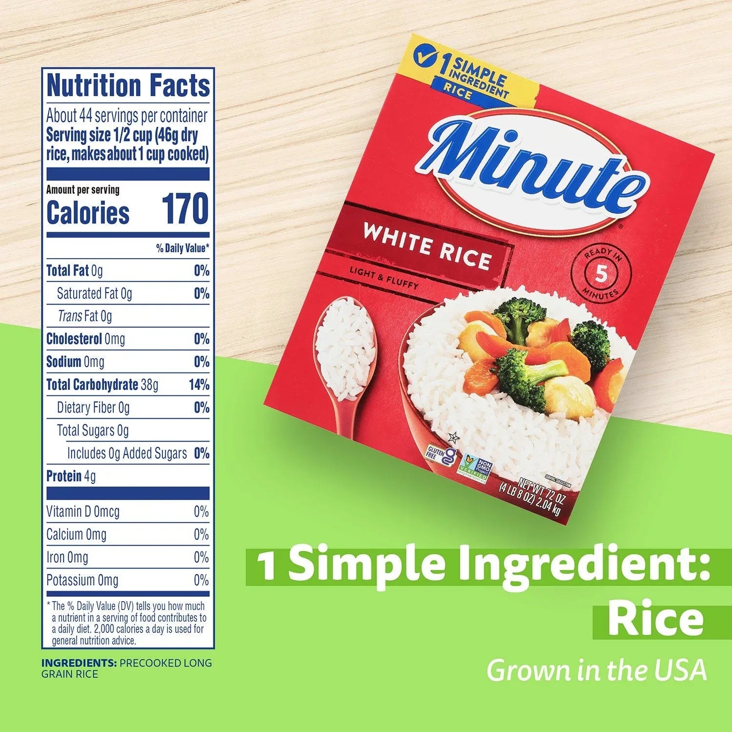 Minute Instant Light and Fluffy White Rice, 72oz. - USA MEGA SHOP