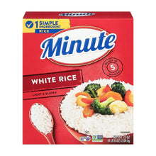 Red Minute white rice box labeled 1 simple ingredient rice