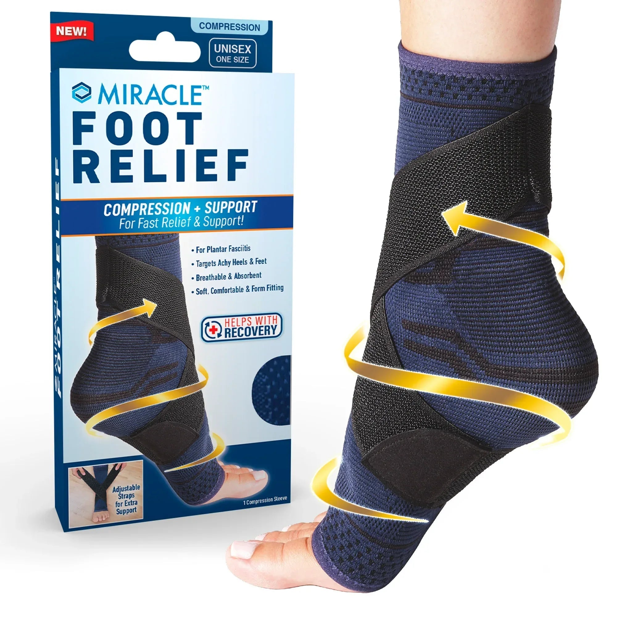 Miracle Back Relief Gel-Infused Compression Wrap, 360-Degree Neck, Shoulder & Back Support