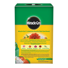 Back panel of Miracle-Gro all-purpose water-soluble plant food box with directions