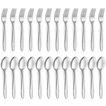 Stainless steel dinner forks, mirror-polished flatware set with four-prong tines