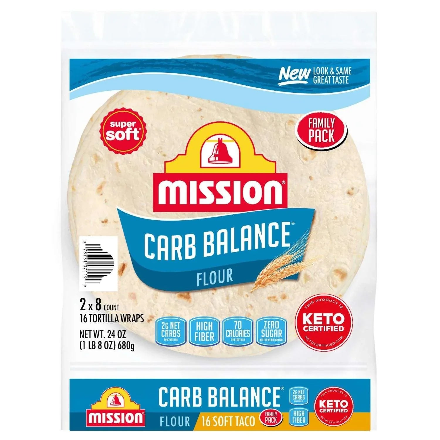 Mission Carb Balancen 8" Soft Taco Flour Tortillas, 16 ct. - USA MEGA SHOP