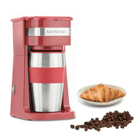 Mixpresso 1-Cup Drip Coffee Maker, Personal Single Serve Coffee Maker & 14oz Travel Mug - USA MEGA SHOP
