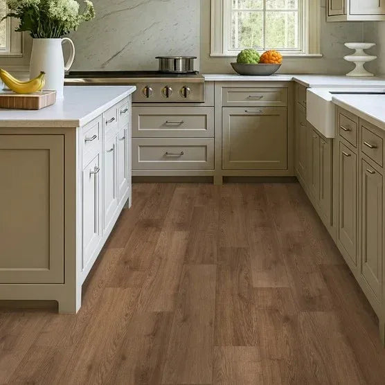 Mohawk Home 12MM Thick 9.4in X 47.2in AC4 Waterproof Surface Laminate Wood Plank Flooring (18.6 sq ft/ctn)