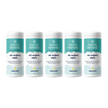 MomRemedy Hydrogen Peroxide All-Surface Cleaner and Stain Remover Wipes, Lemon, 30-count, 5-pack