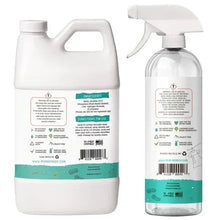 MomRemedy hydrogen peroxide cleaner refill jug and spray bottle, directions on back