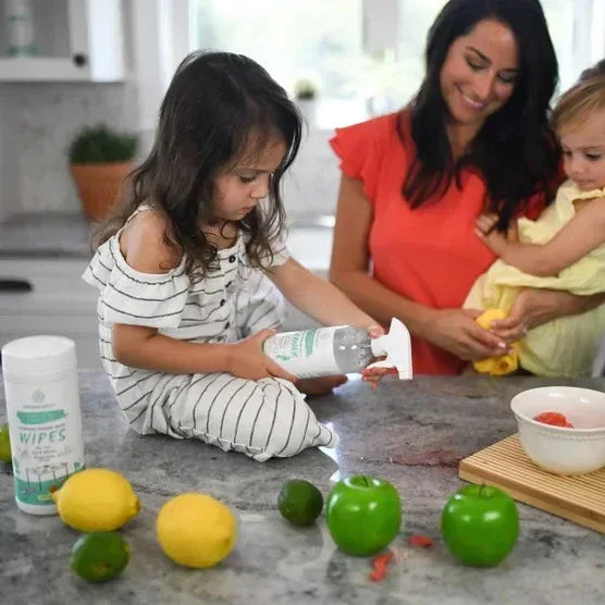 MomRemedy Hydrogen Peroxide Based Cleaner & Stain Remover, Lemon, 24 fl oz + 64 fl oz Refill