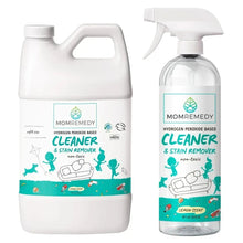 MomRemedy hydrogen peroxide cleaner bottles, lemon scent, spray and refill jugs