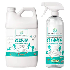 MomRemedy Hydrogen Peroxide Based Cleaner & Stain Remover, Lemon, 24 fl oz + 64 fl oz Refill