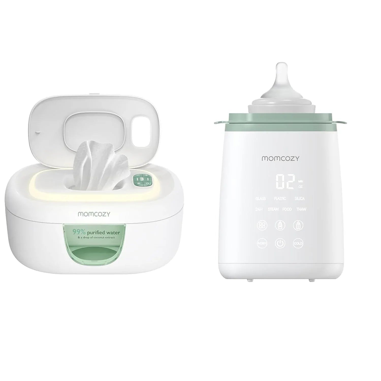 Momcozy Baby Bottle Warmer, 6-in-1 Smart Temperature Control, Fast Baby Food Heater, Steam Sterilizer & Momcozy Breastmilk Storage Bags, Temp-Sensing Discoloration Milk Storage Bags, 180ml/120 Count - USA MEGA SHOP