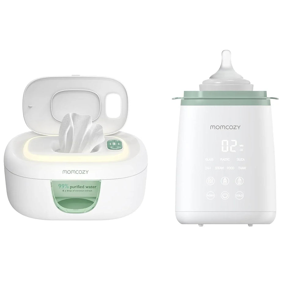 Momcozy Baby Bottle Warmer, 6-in-1 Smart Temperature Control, Fast Baby Food Heater, Steam Sterilizer & Momcozy Breastmilk Storage Bags, Temp-Sensing Discoloration Milk Storage Bags, 180ml/120 Count - USA MEGA SHOP
