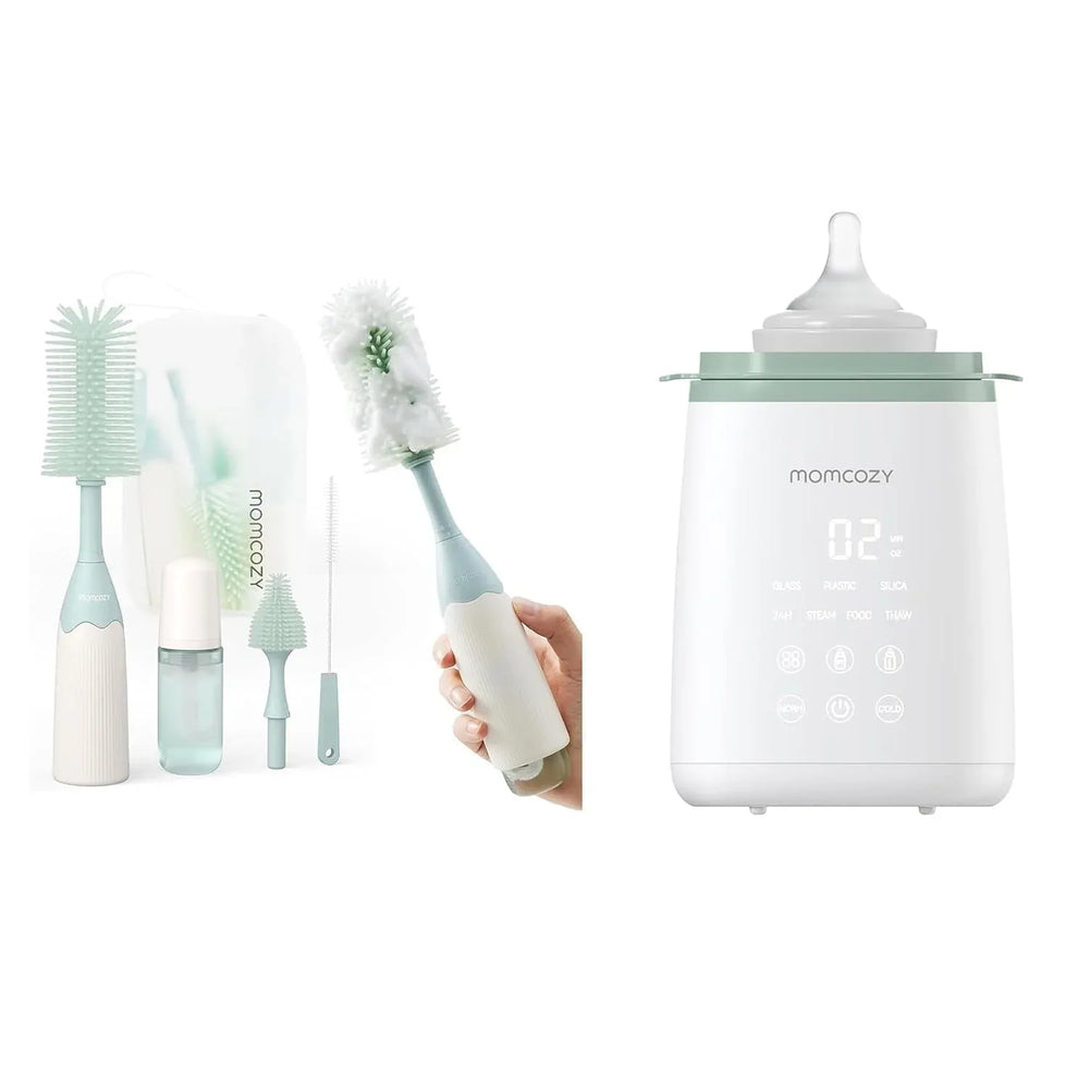 Momcozy Baby Bottle Warmer, 6-in-1 Smart Temperature Control, Fast Baby Food Heater, Steam Sterilizer & Momcozy Breastmilk Storage Bags, Temp-Sensing Discoloration Milk Storage Bags, 180ml/120 Count - USA MEGA SHOP