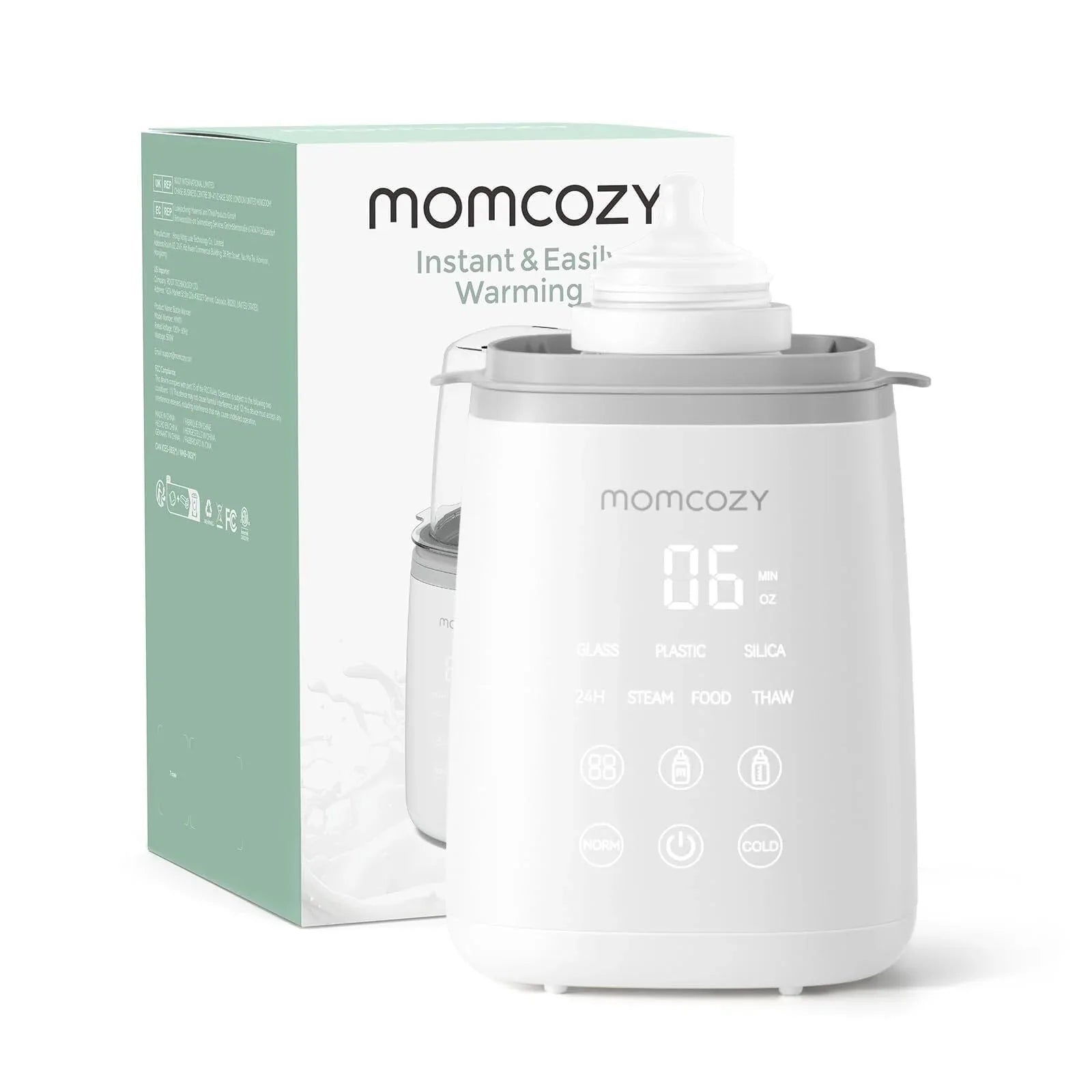 Momcozy Baby Bottle Warmer, 6-in-1 Smart Temperature Control, Fast Baby Food Heater, Steam Sterilizer & Momcozy Breastmilk Storage Bags, Temp-Sensing Discoloration Milk Storage Bags, 180ml/120 Count - USA MEGA SHOP