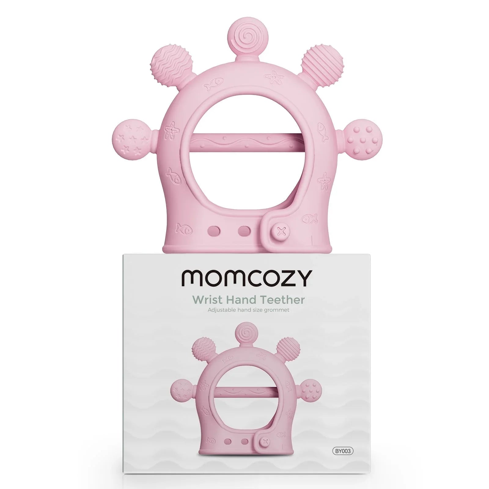Momcozy Silicone Baby Teether Diver Blue, Teething Relief Toys for Infant 0-12 Months, 1 Count - USA MEGA SHOP