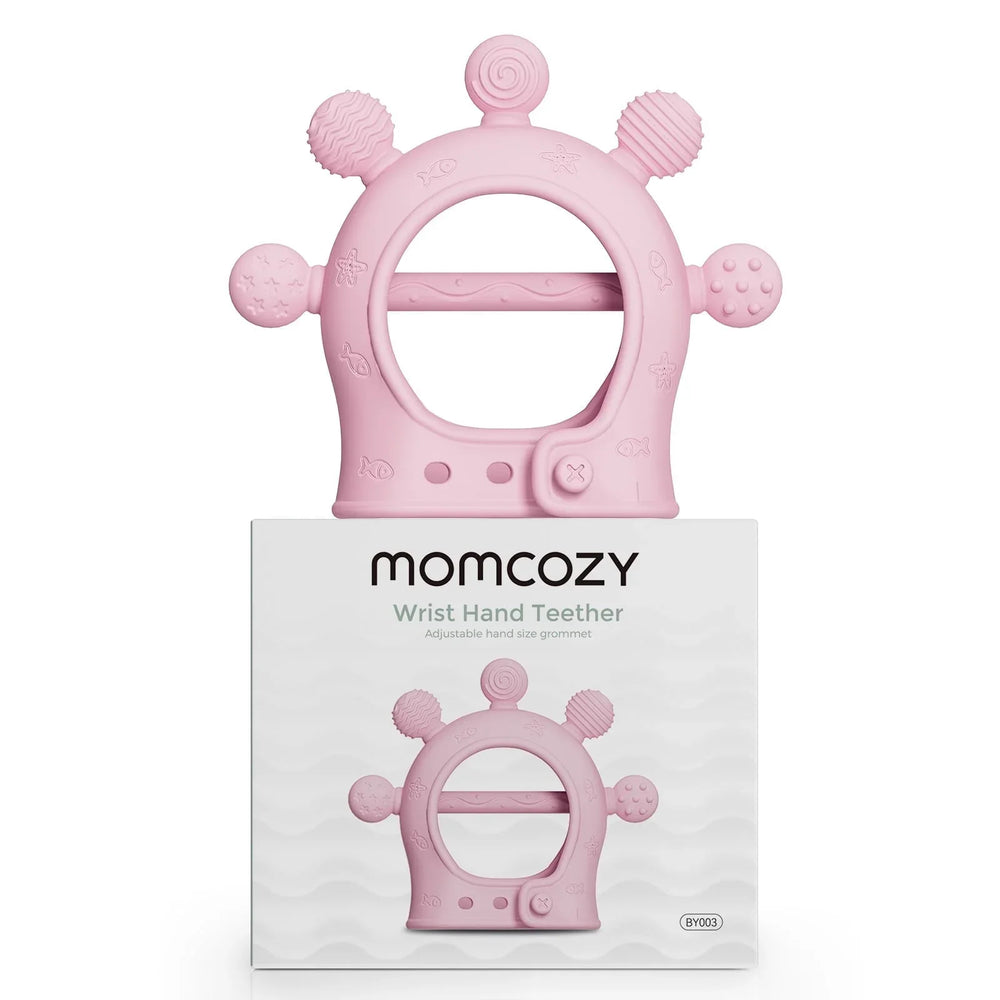 Momcozy Silicone Baby Teether Diver Blue, Teething Relief Toys for Infant 0-12 Months, 1 Count - USA MEGA SHOP