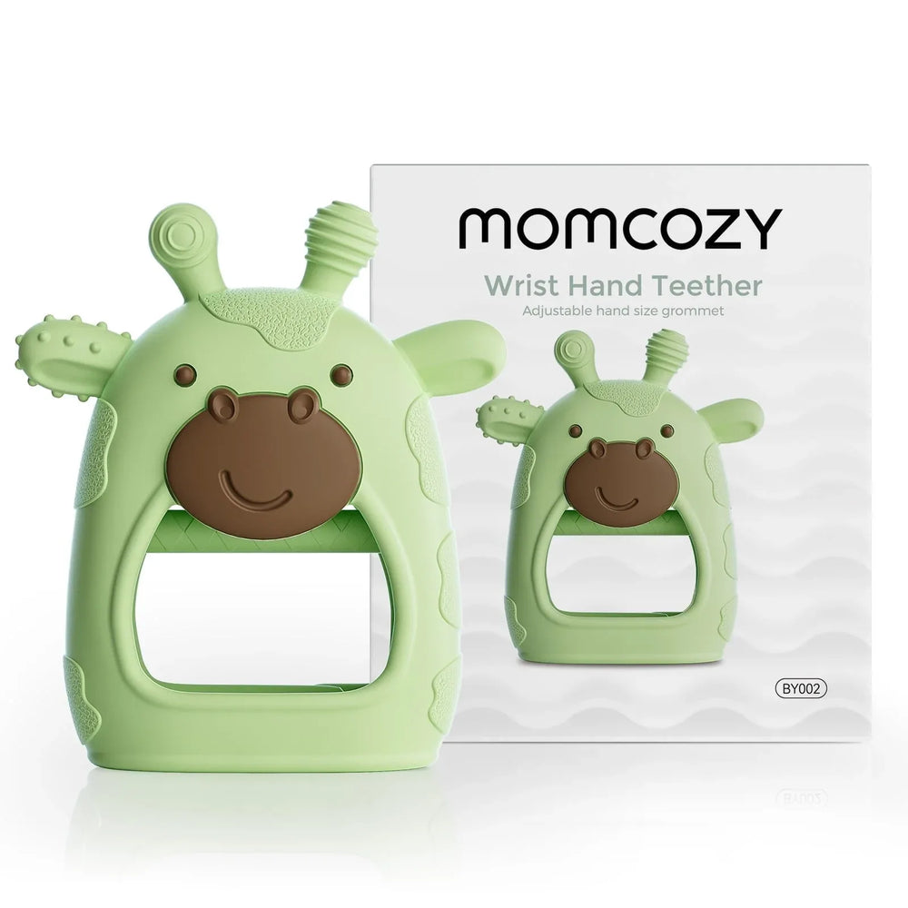 Momcozy Silicone Baby Teether Diver Blue, Teething Relief Toys for Infant 0-12 Months, 1 Count - USA MEGA SHOP