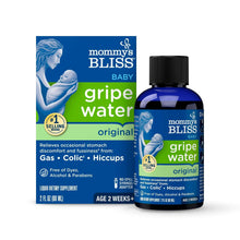 Mommy's Bliss baby gripe water original bottle and box, 2 fl oz liquid supplement