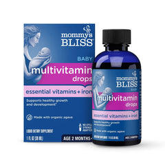 Mommy's Bliss Baby Multivitamin and Iron Dietary Supplement, Grape Flavor, 30 ml