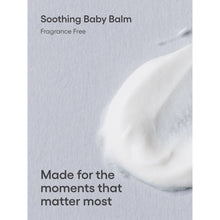 Fragrance-free soothing baby balm with smooth white cream swirl