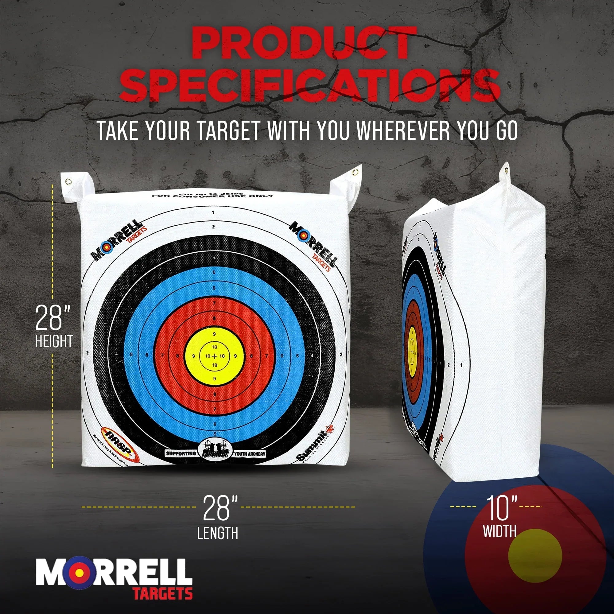 Morrell Lightweight Portable Youth Range Field Point Archery Bag Target