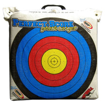 Perfect Score youth target bag with blue, red, and yellow bullseye rings