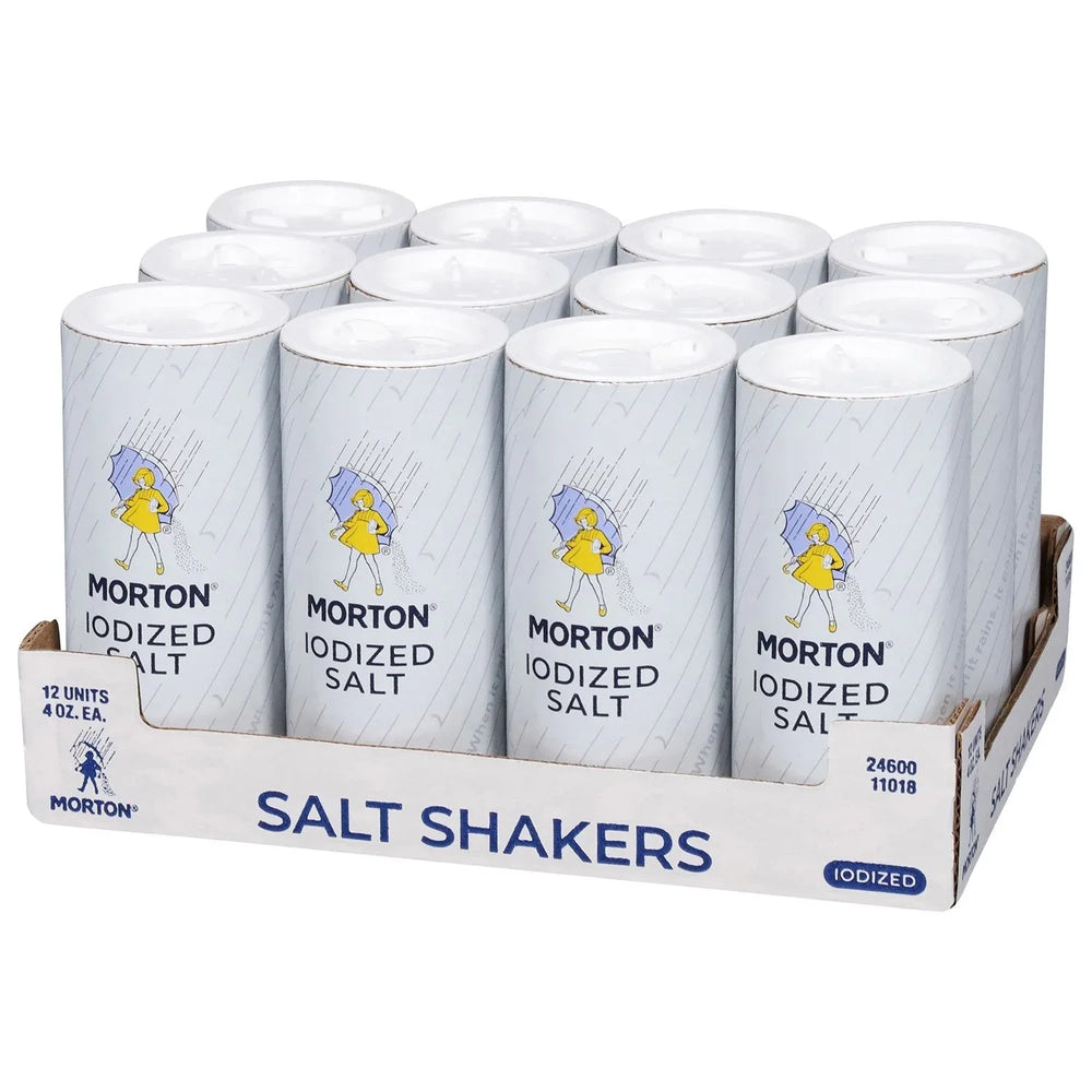 Morton Iodized Salt Shakers, 12 pk. - USA MEGA SHOP