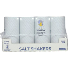 Morton iodized salt shaker multipack carton, 12 units with pull-top shakers
