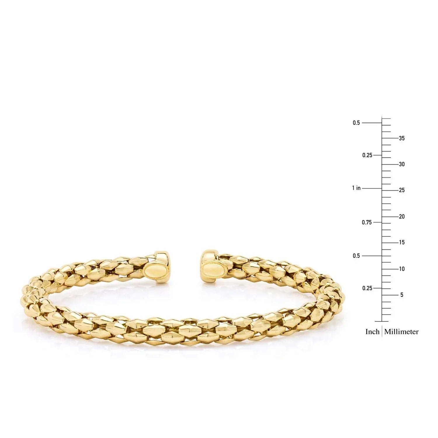 Mosaic Chain Bangle Bracelet Set in Sterling Silver & 18K Gold Plated - USA MEGA SHOP