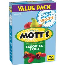 Mott's value pack fruit flavored snack assorted fruit box with 22 pouches