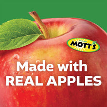 Mott's applesauce pouch with red apple fruit and real apples branding