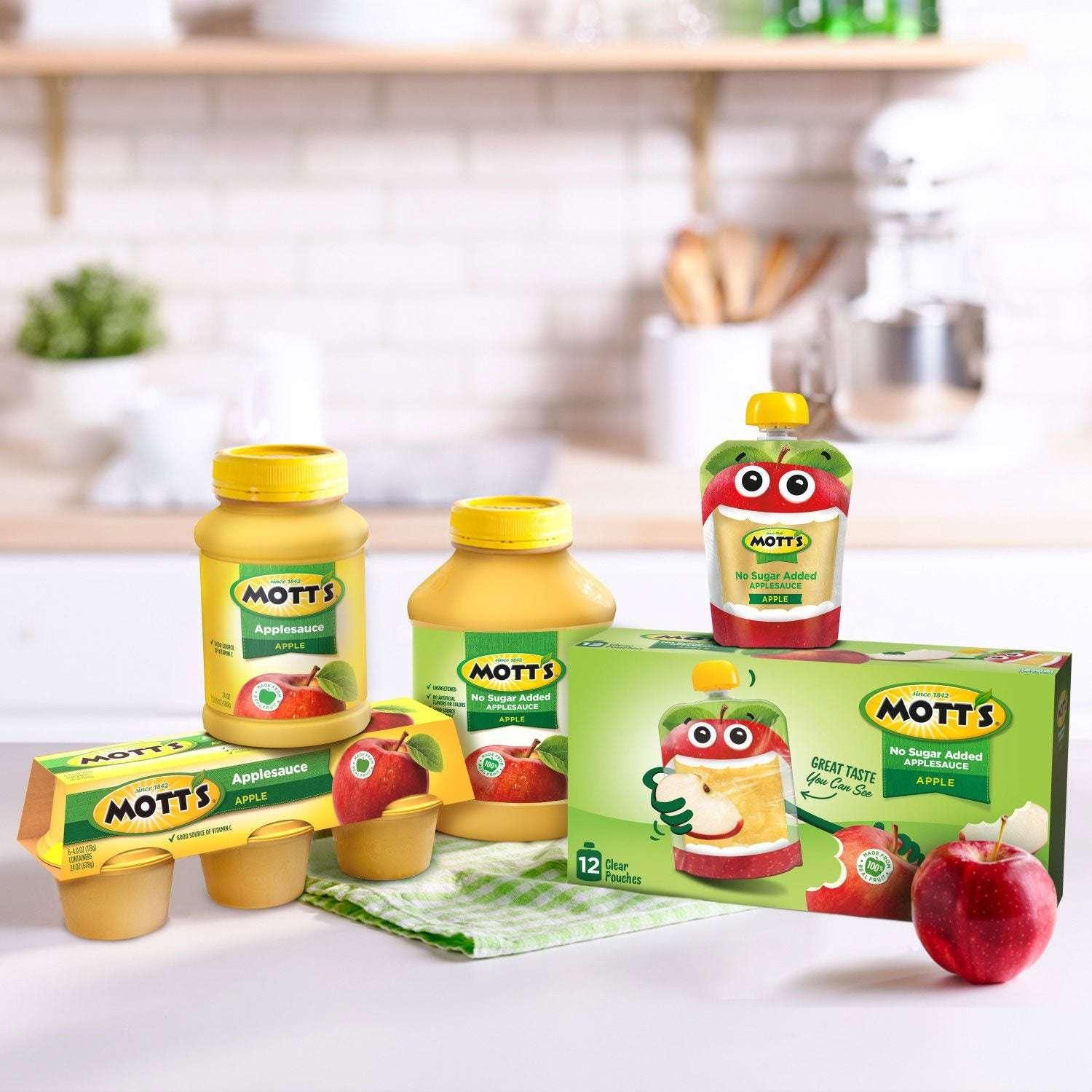 Mott's No Sugar Added Applesauce Variety Pack, 3.2 oz., 32 pk. - USA MEGA SHOP