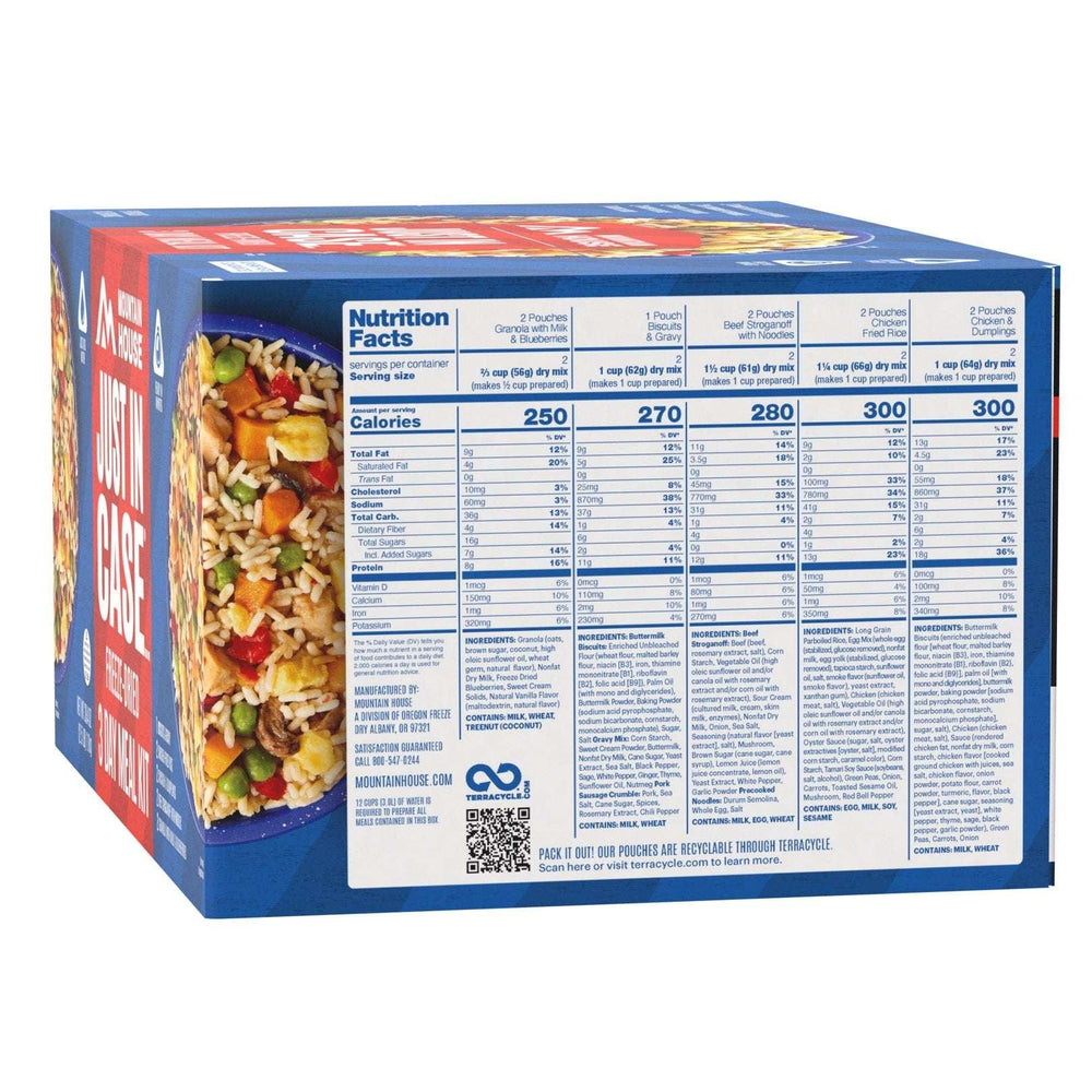 Mountain House 3-day Emergency Meal Kit 9-pouch Assortment (18 Total Servings) - USA MEGA SHOP